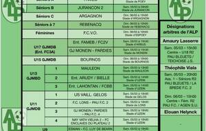 Le planning du 5 et 6 mars :