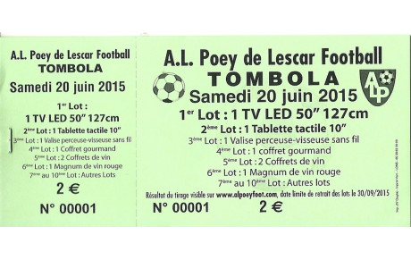 TOMBOLA : les numéros gagnants